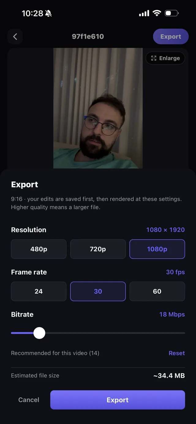 Watermark-free export up to 4K